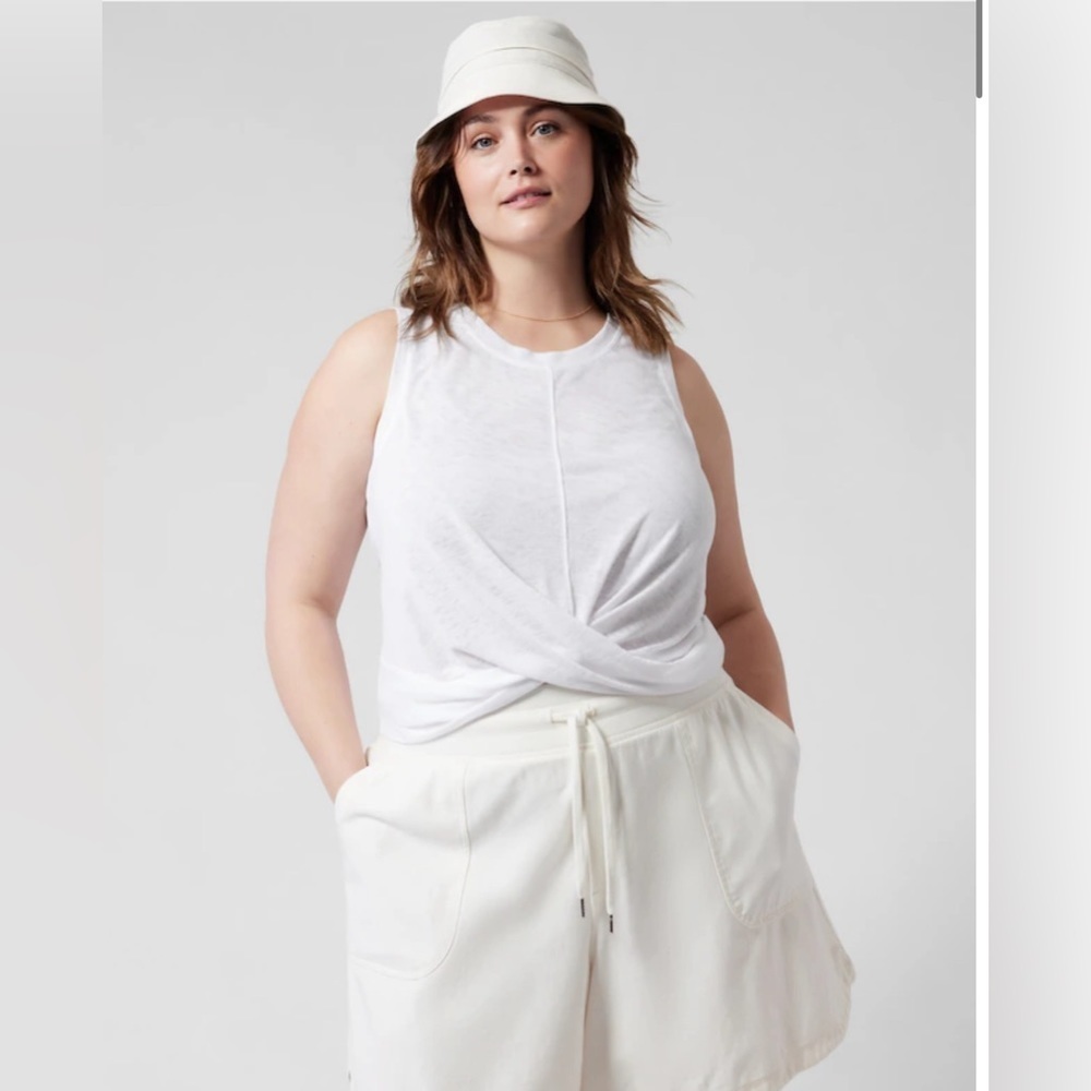 Athleta Breezy Twist Tank White Size 3X